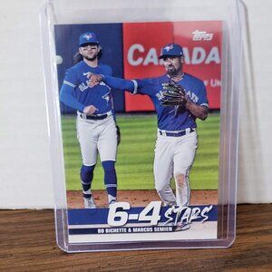 2022 Topps Series 1 6-4 Stars Marcus Semien Bo Bichette TT-1